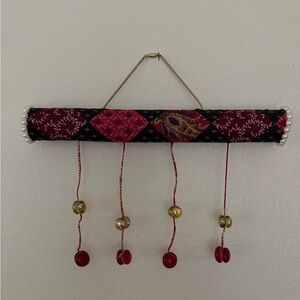 Elegant Red Navy Blue Burgundy Wall Hanging